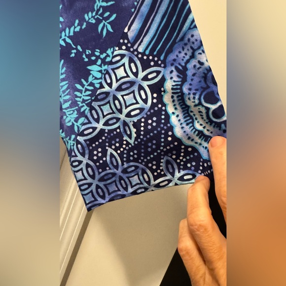 Diane Gilman Blue Patchwork Blazer - Picture 8 of 9